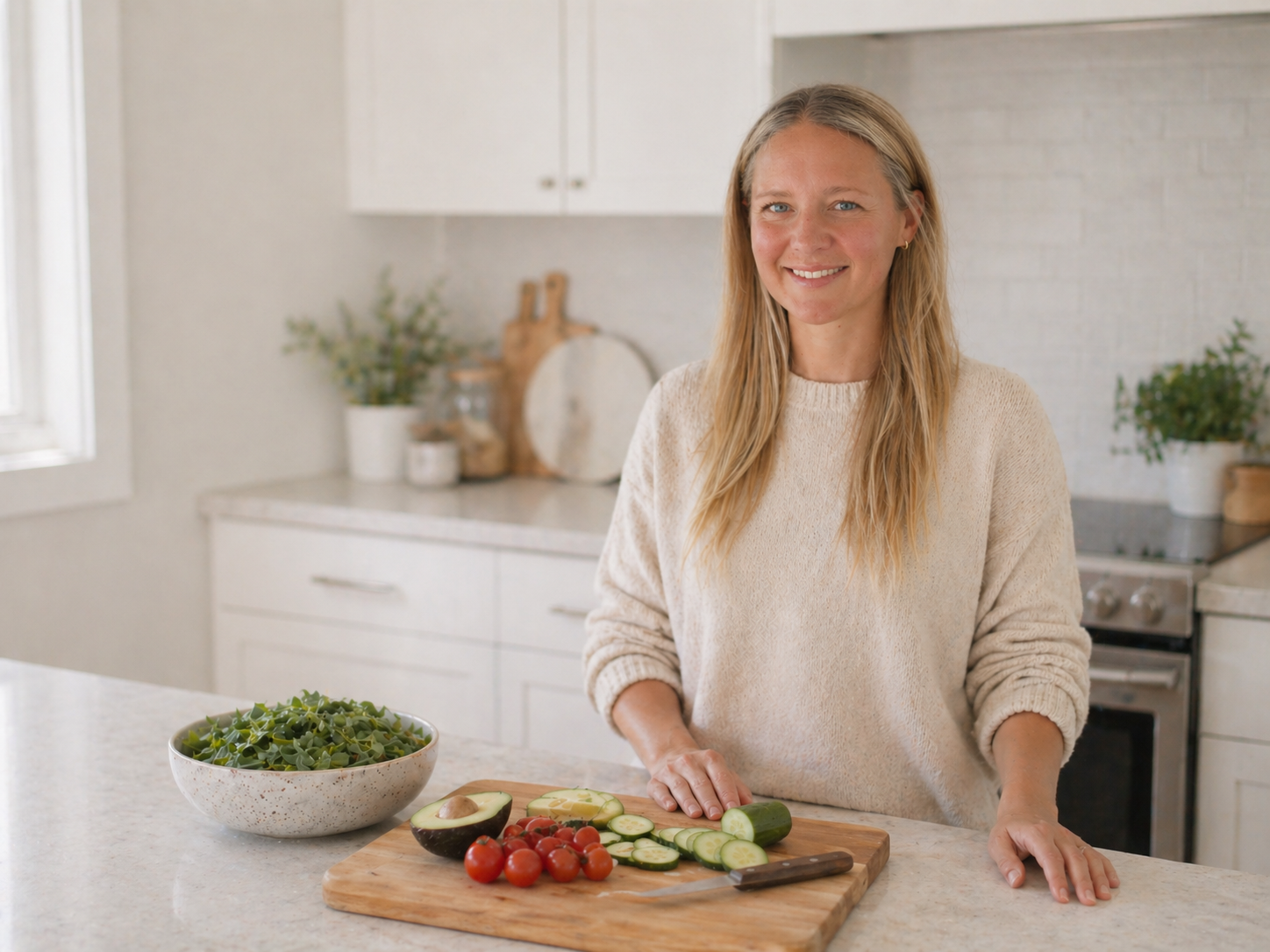 Amanda Callenberg in her kitchen